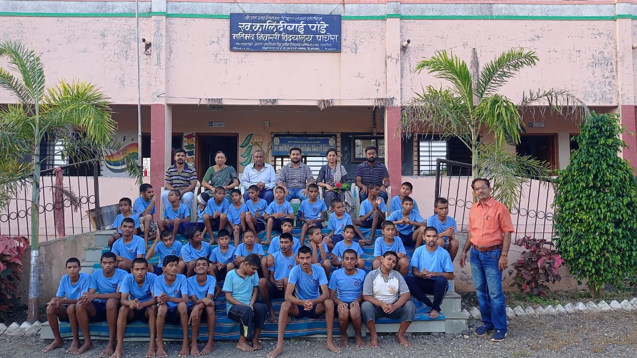 Students and staff gathered at the school